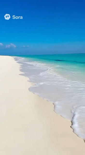 White beach, gentle waves, and pure peace 🌊☀️ #beach #oceanwaves #whitesand #nature #calm #peaceful #aesthetic #fyp #seasounds #relaxing