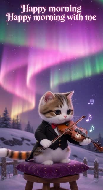 Happy morning with Kiki☀️🐱💛
 #🐱 #violin