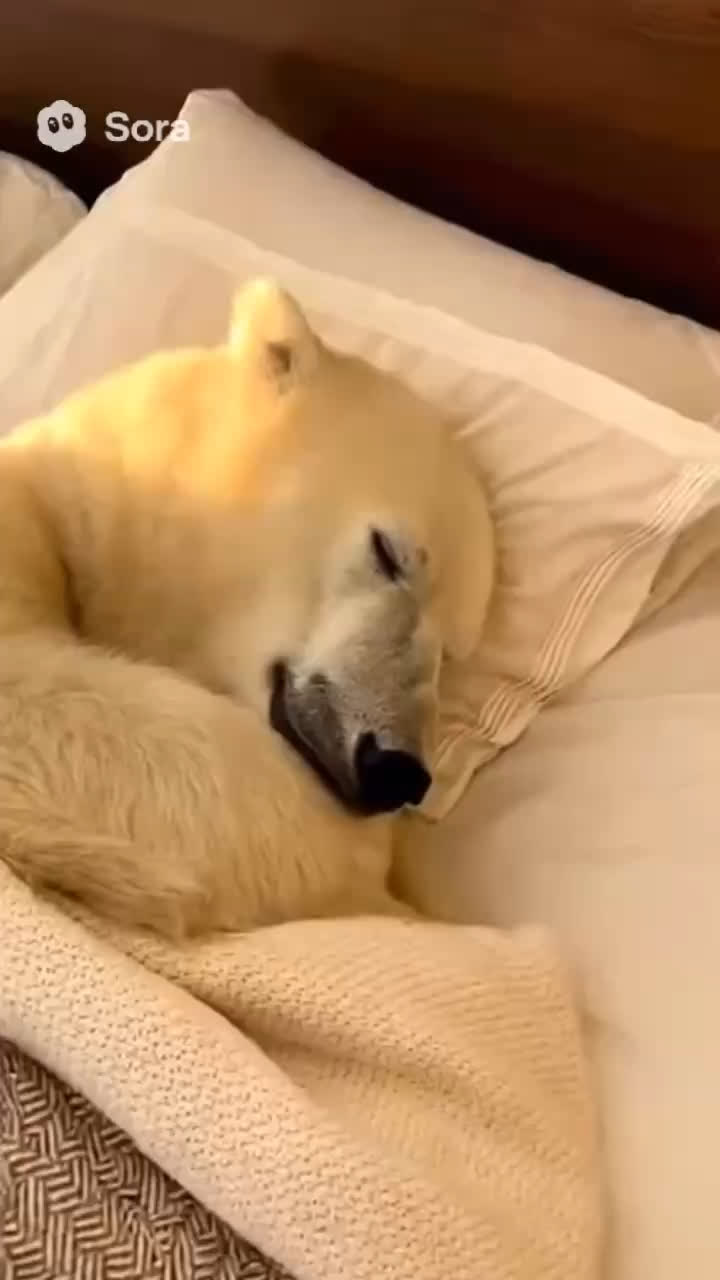 Even polar bears need their morning coffee ☕🐻‍❄️ #polarbear #mondaymood #morningvibes #sleepy #fyp #funnyanimal #goodmorning #animalmemes