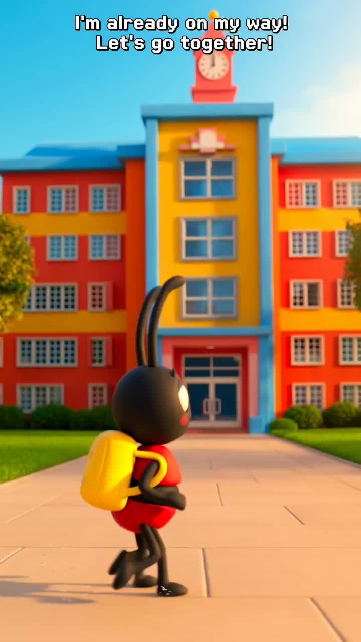 Let’s go to the school with the ant! 🐜🐜🐜 #ant #🐜 #school