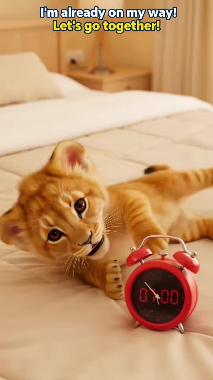 Just a baby lion cuddling with his alarm🦁⏰
#🦁 #lion #사자 #아기사자 #좋은날보내🤗